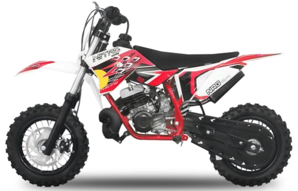 Moto cross enfant NRG50 49cc rouge 10/10 moteur 9cv - Photo n°1