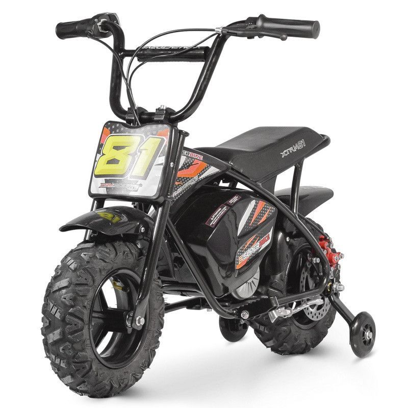 Moto électrique enfant avec petites roues 250W 24V orange Strike - Photo n°1