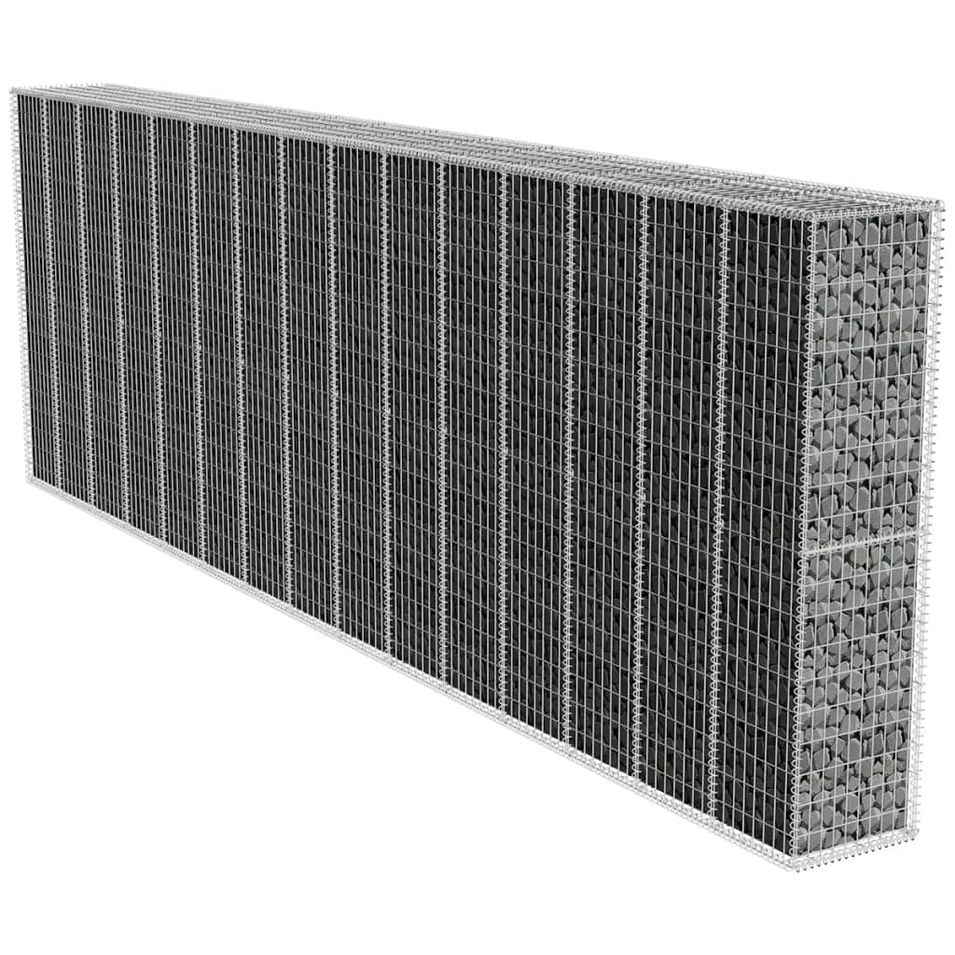 Mur en gabion avec couvercle Acier galvanisé 600x50x200 cm - Photo n°1