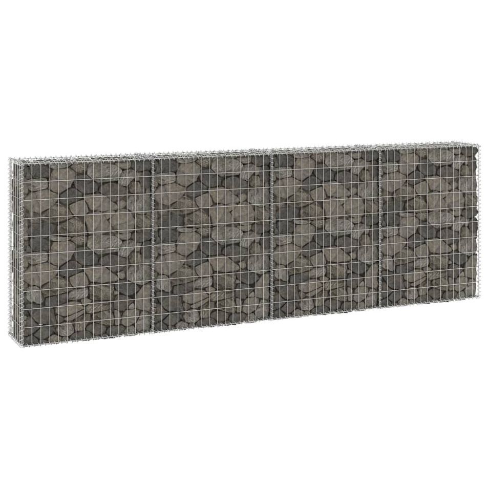 Mur en gabion avec couvercles Acier galvanisé 300x30x100 cm - Photo n°1