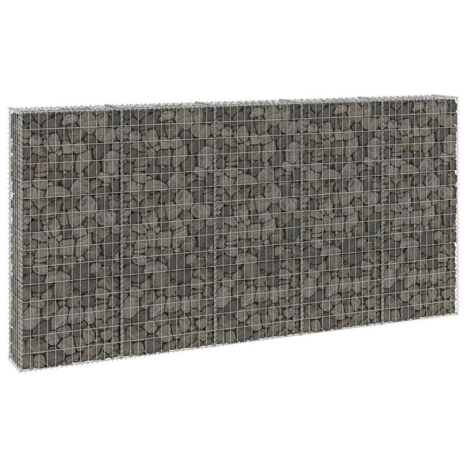 Mur en gabion avec couvercles Acier galvanisé 300x30x150 cm - Photo n°1