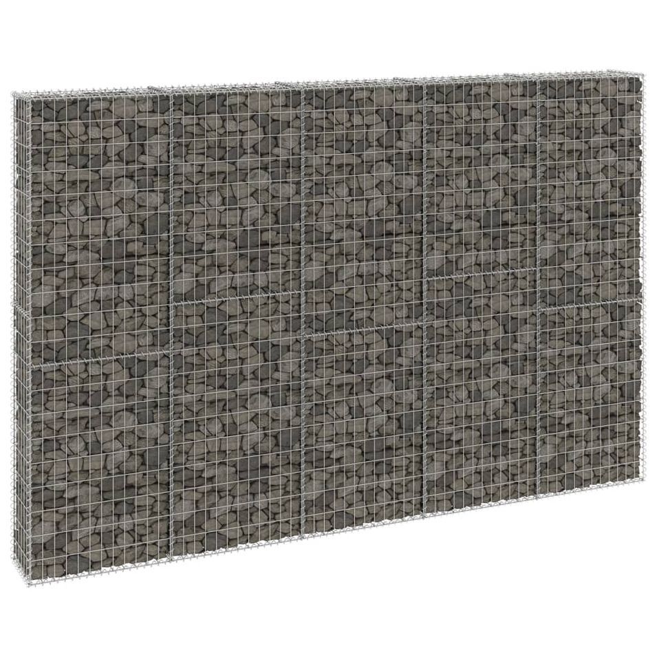 Mur en gabion avec couvercles Acier galvanisé 300x30x200 cm - Photo n°1