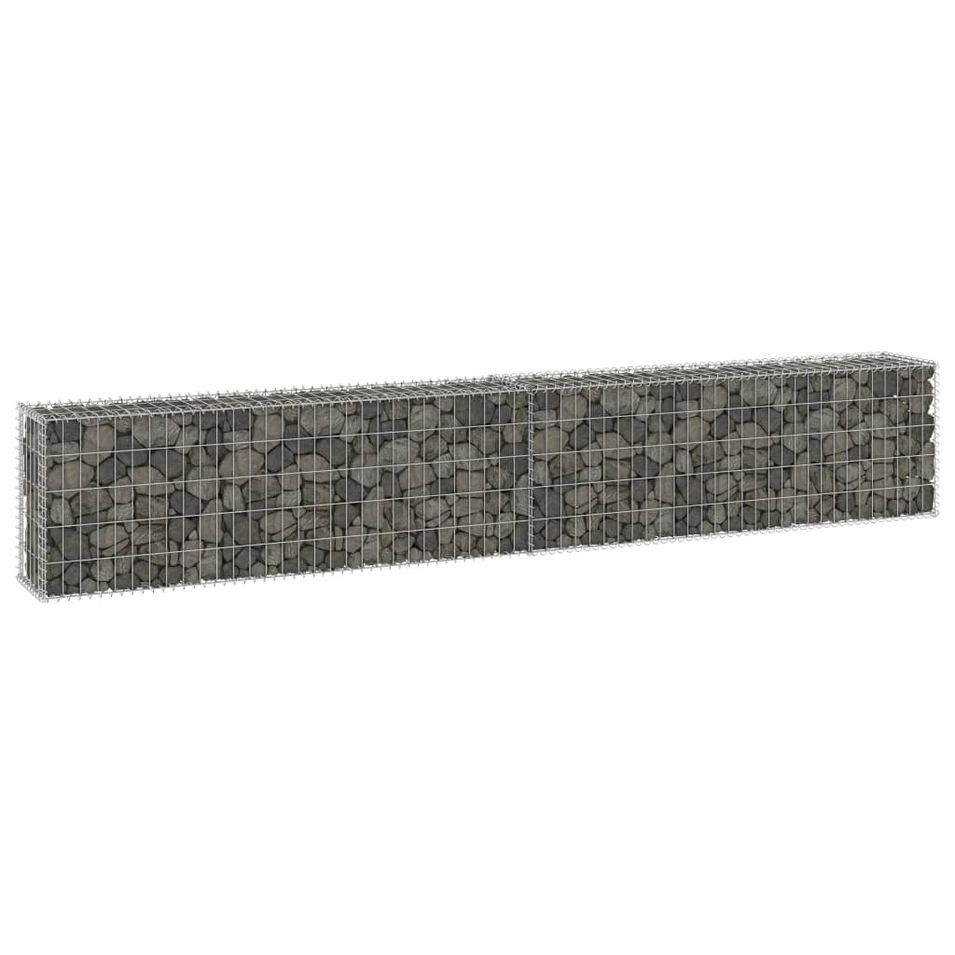 Mur en gabion avec couvercles Acier galvanisé 300x30x50 cm - Photo n°1