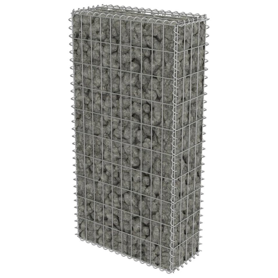 Mur en gabion avec couvercles Acier galvanisé 50 x 20 x 100 cm - Photo n°1