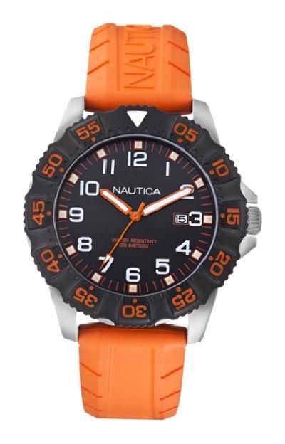 Nautica Nsr 103 A12641g - Stainless Steel - Silicon - 45 Mm - 100 Meters - Photo n°1