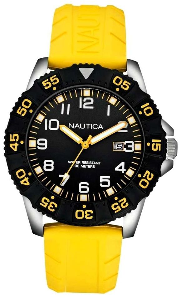 Nautica Nsr 103 A12642g - Stainless Steel - Silicon - 45 Mm - 100 Meters - Photo n°1
