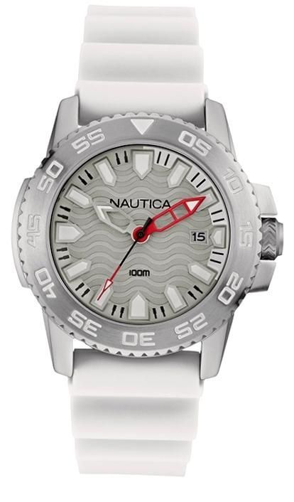 Nautica Nsr 20 Nai12528g - Stainless Steel - Silicon - Date - 42 Mm - 100 Meters - Photo n°1