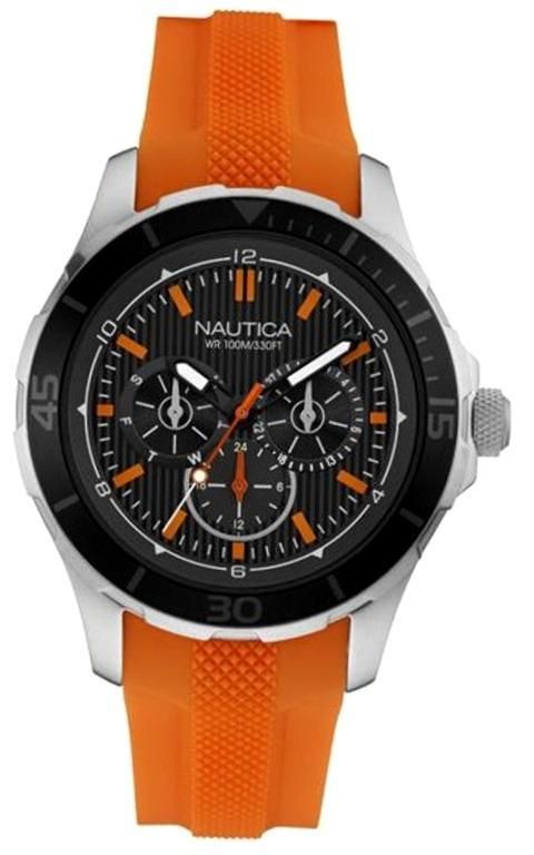 Nautica Nst 10 Nai13519g - Stainless Steel - Silicon - Multifunction - 45 Mm - 100 Meters - Photo n°1
