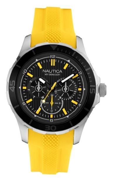 Nautica Nst 10 Nai13520g - Stainless Steel - Silicon - Multifunction - 45 Mm - 100 Meters - Photo n°1