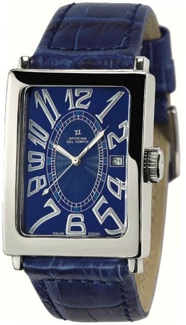 Officina Del Tempo Agadir 2115 Chrono. Ss Case. Leather Strap. 34x37mm Wr 5atm OT1015_01BSB - Photo n°1