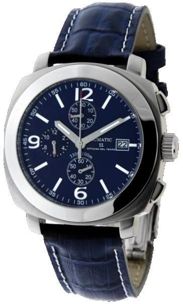 Officina Del Tempo Lumatic Chrono. Ss Case. Leather Strap. 46mm Wr 10atm OT1011_01B - Photo n°1