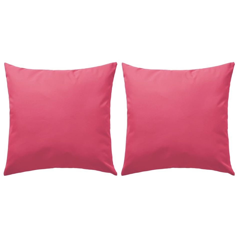 Oreiller d'extérieur 2 pcs 60 x 60 cm Rose - Photo n°1