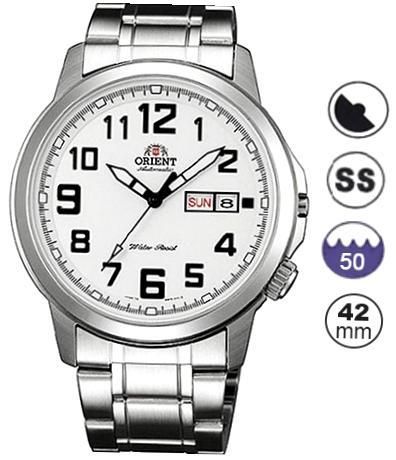 Orient Classic Automatic -3h - Day/date - S/s- White - Multifuction - 42mm FEM7K009W9 - Photo n°1