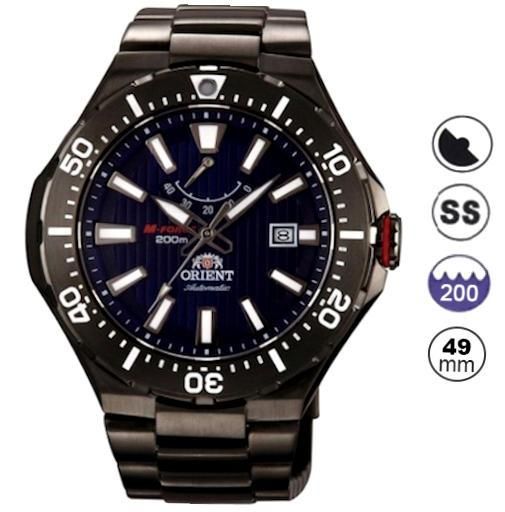 Orient M-force Serie Delta - Automatic 40h Powerreserve - S/s Ip Black Case&bracelet - Date - Sapphire Crystal - Wr200m Certified Iso6425 Diver, Iso764 Antimagnetic, Iso1413 Shockresistant - 49mm SEL07001D0 - Photo n°1