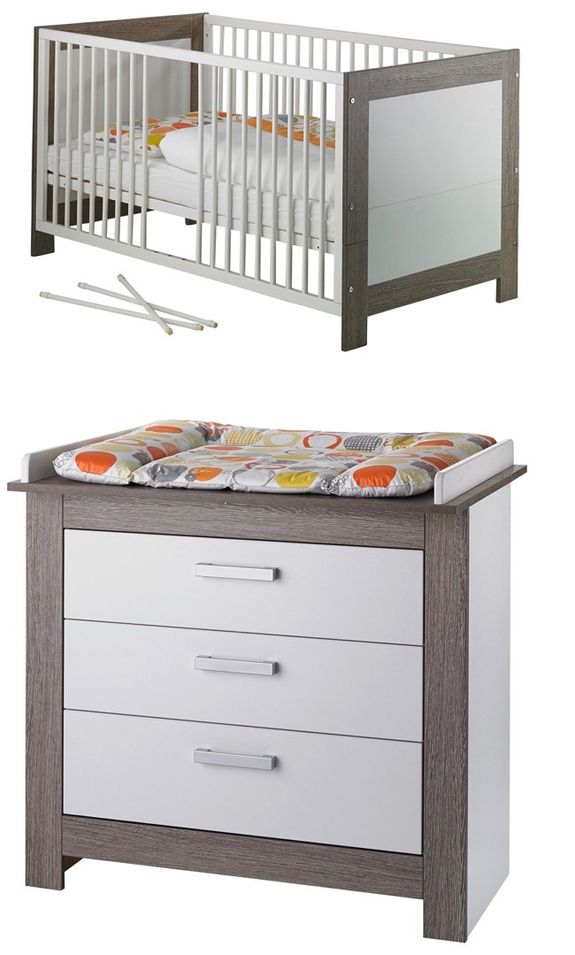 Pack duo chambre blanc et marron Marlène - Photo n°1
