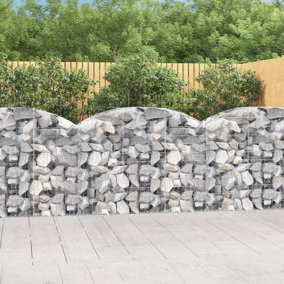 Panier de gabions arqué 150x50x100/120 cm Fer galvanisé - Photo n°1