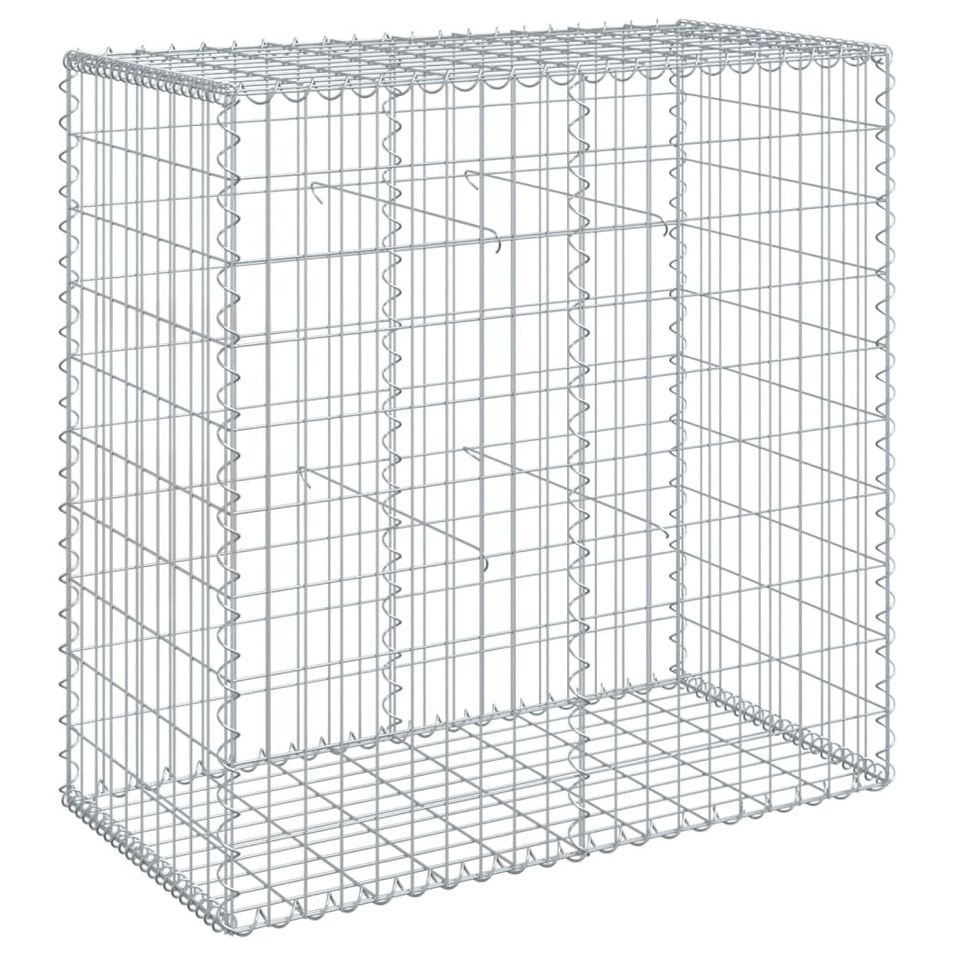 Panier gabion avec couvercle 100x50x100 cm fer galvanisé - Photo n°1