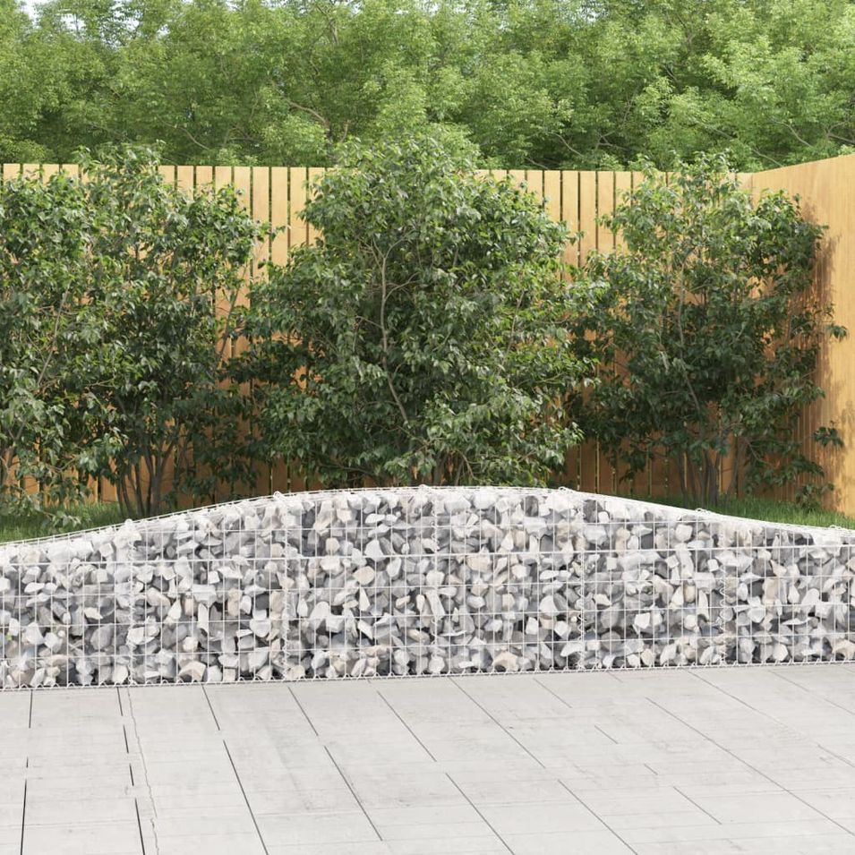 Paniers à gabions arqués 7 pcs 400x30x40/60 cm Fer galvanisé - Photo n°1