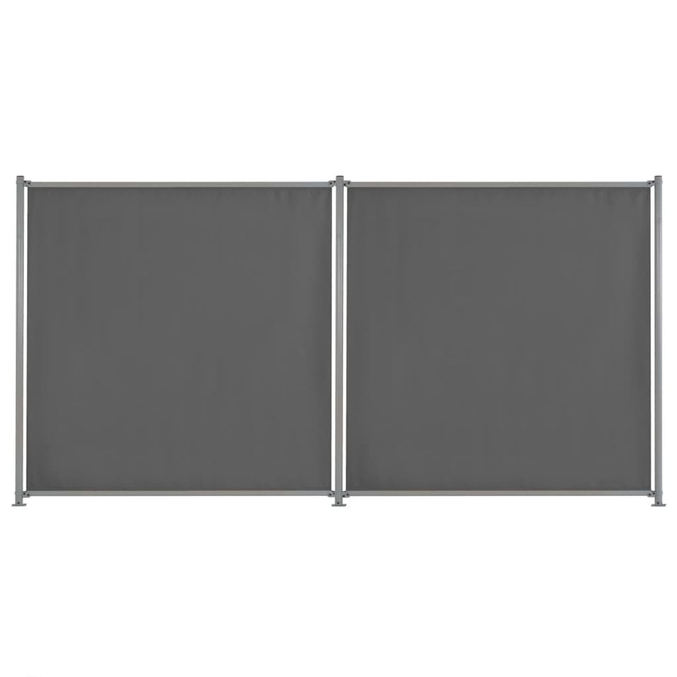 Panneau de clôture 2 pcs Tissu 360 x 180 cm Anthracite - Photo n°1