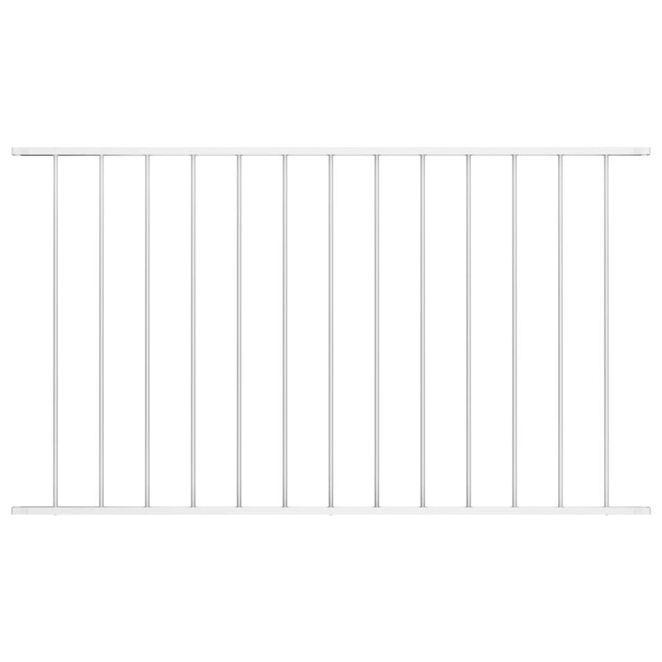 Panneau de clôture Acier enduit de poudre 1,7x0,75 m Blanc - Photo n°1