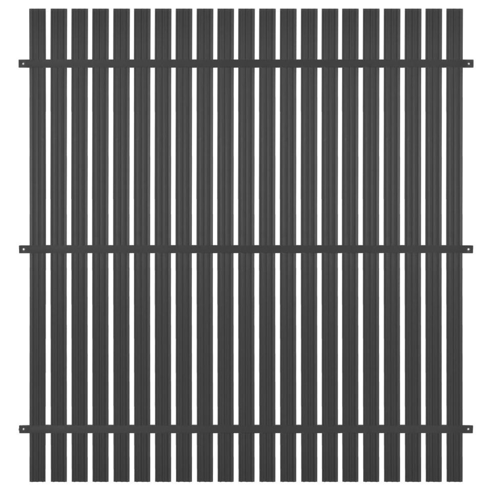 Panneau de clôture Aluminium 180x180 cm Anthracite - Photo n°1