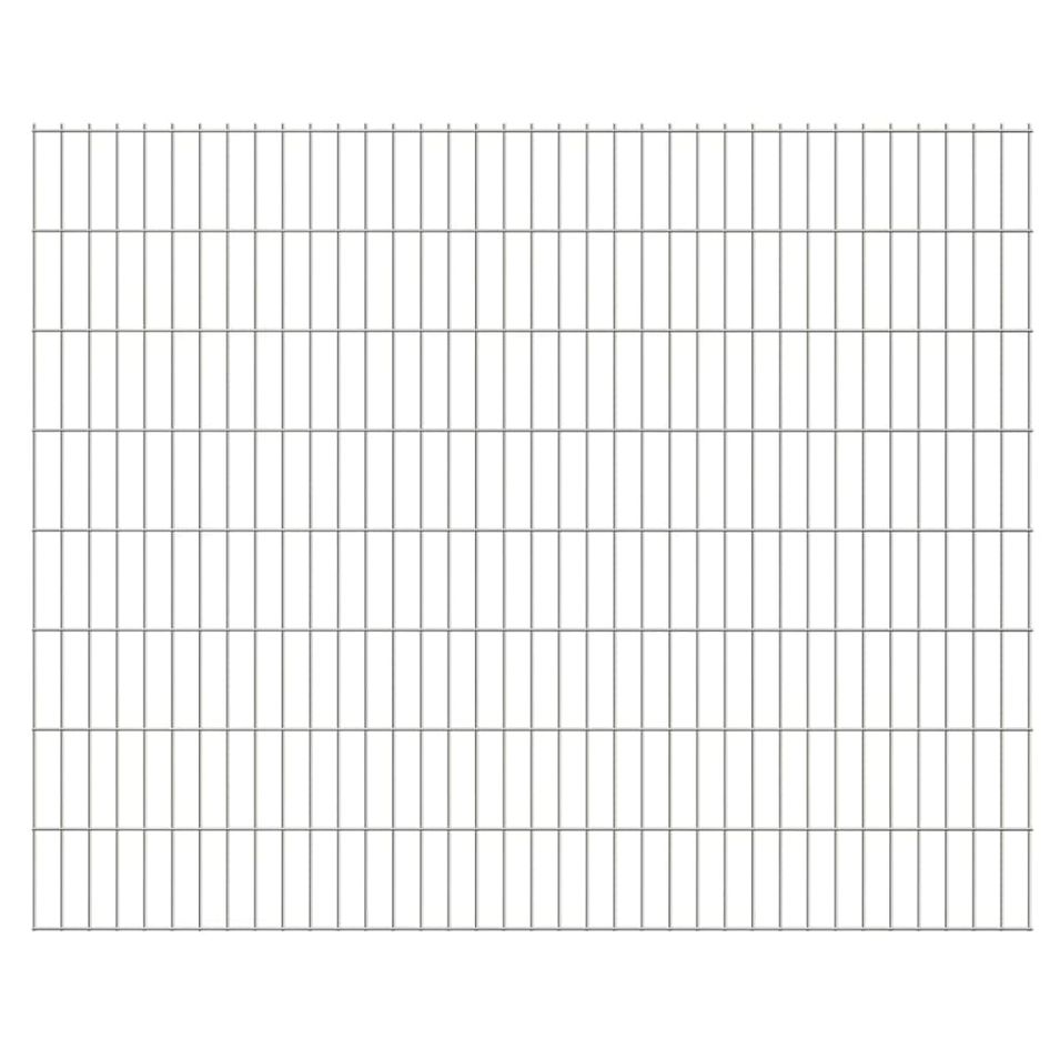 Panneau de clôture de jardin 2D 2,008x1,63 m Argenté - Photo n°1