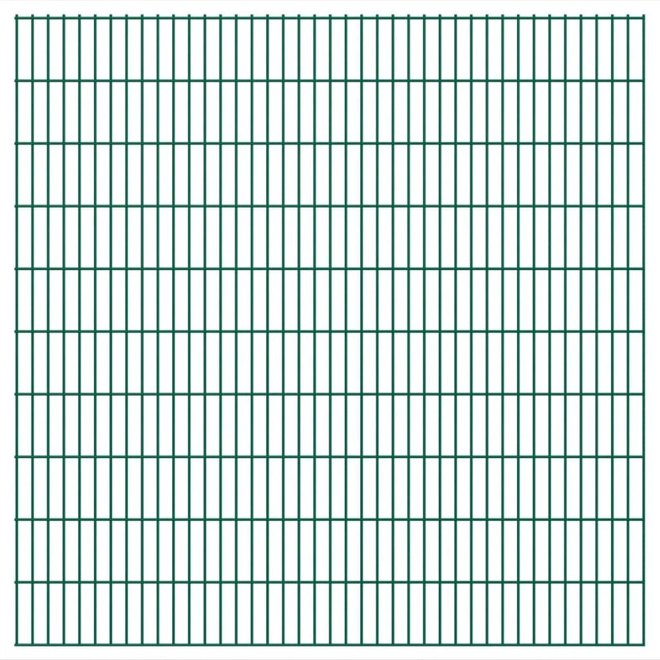 Panneau de clôture de jardin 2D 2,008x2,03 m Vert - Photo n°1