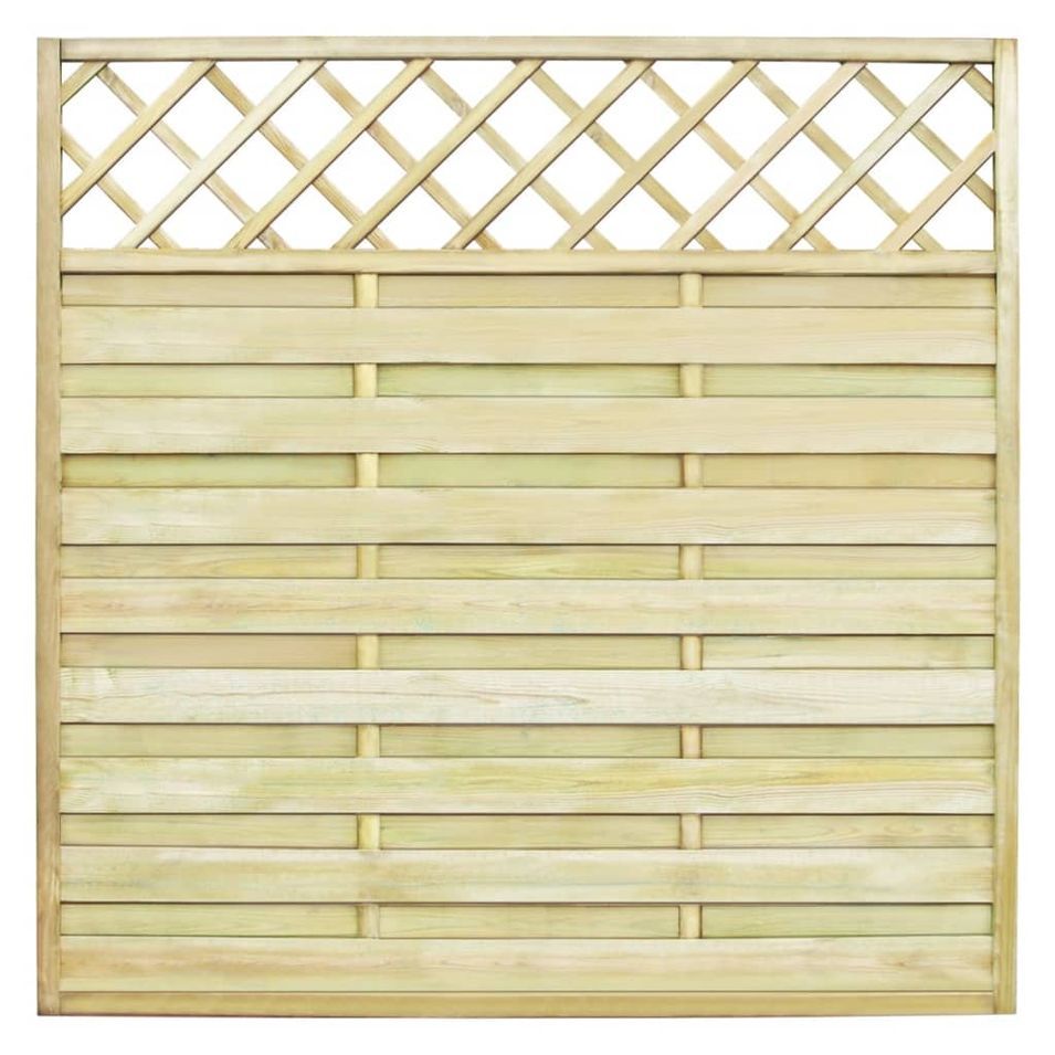 Panneau de clôture de jardin avec treillis Bois 180x180 cm - Photo n°1