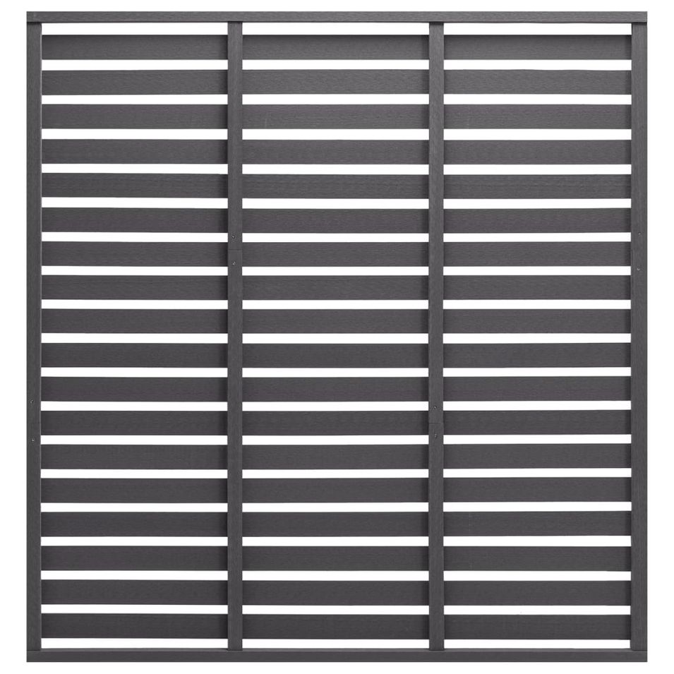 Panneau de clôture WPC 180x180 cm Gris - Photo n°1