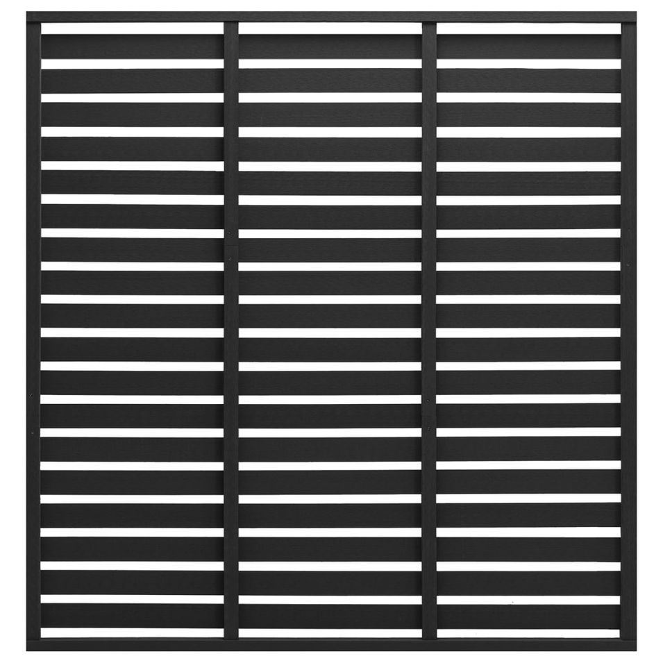 Panneau de clôture WPC 180x180 cm Noir - Photo n°1