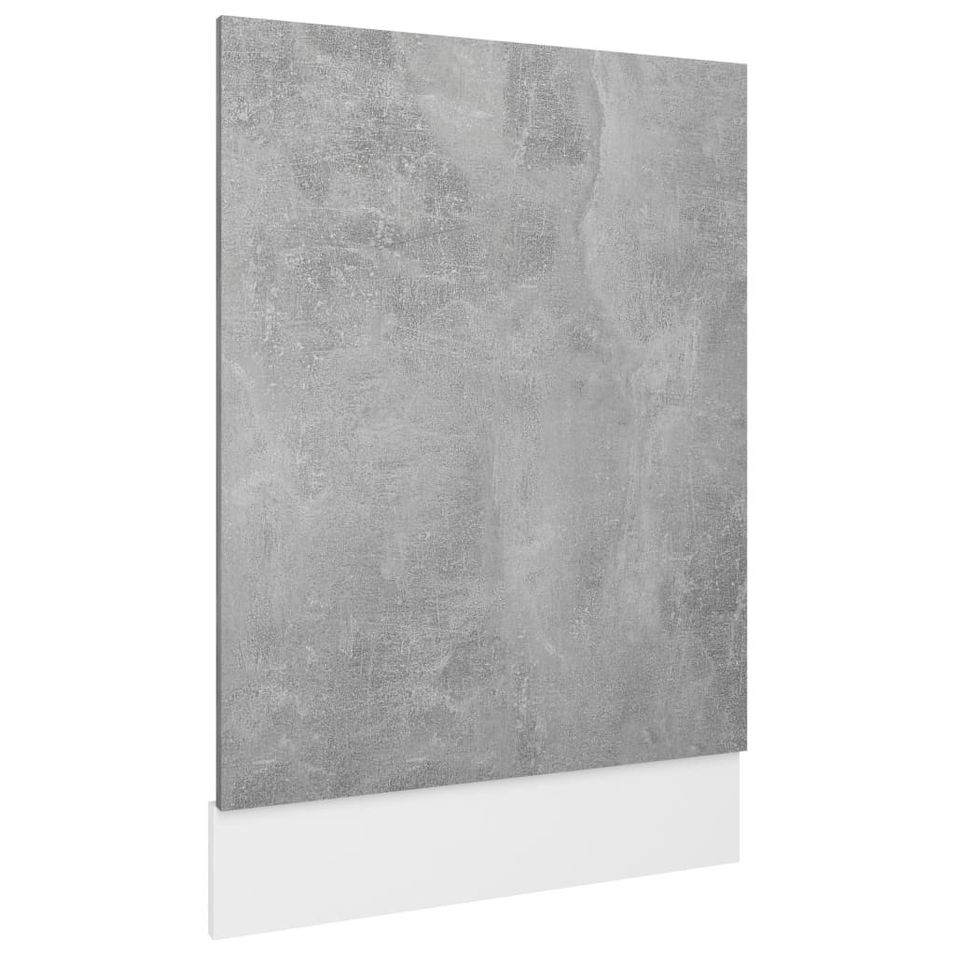 Panneau de lave-vaisselle Gris béton 45x3x67 cm - Photo n°1
