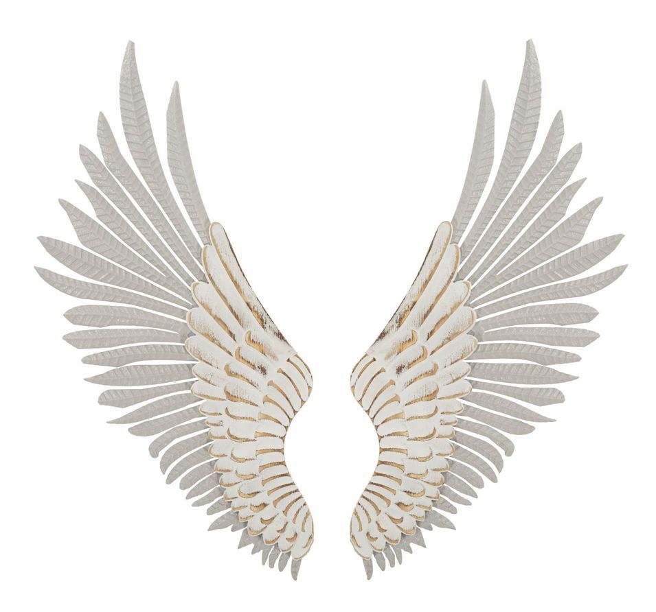 Panneau mural ailes naturelles, lot de 2 pièces, 43,8 x 2,5 x 104 cm - Photo n°1