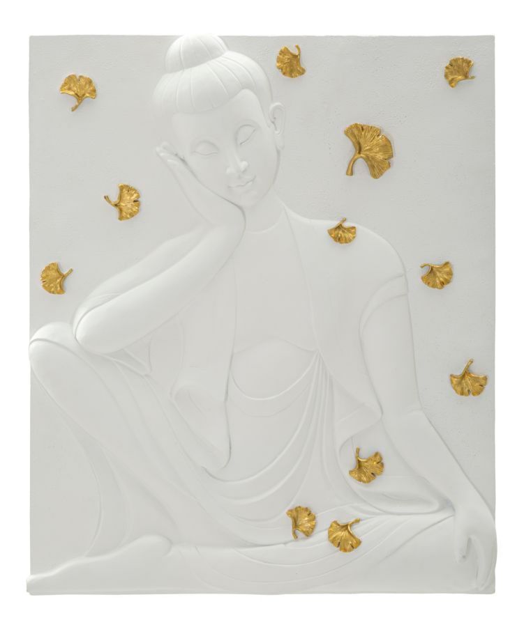 Panneau mural bouddha cm 46 x 5,7 x 55,5 - Photo n°1