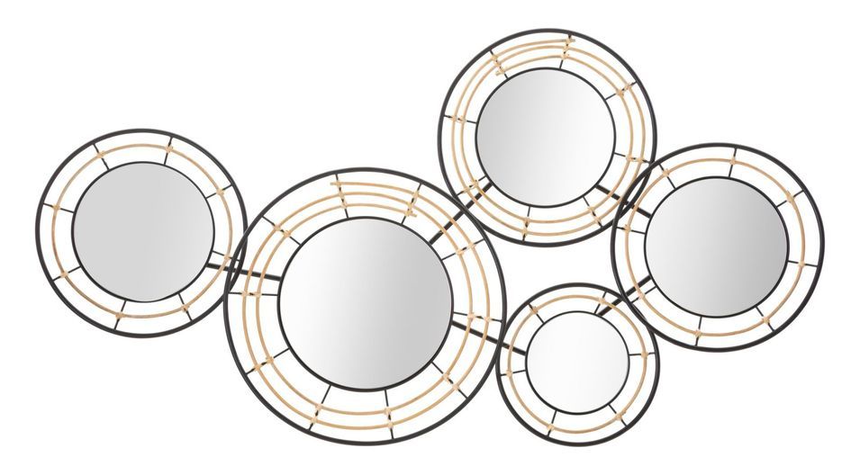 Panneau mural en fer avec miroirs oporto cm 111x9,5x59 - Photo n°1