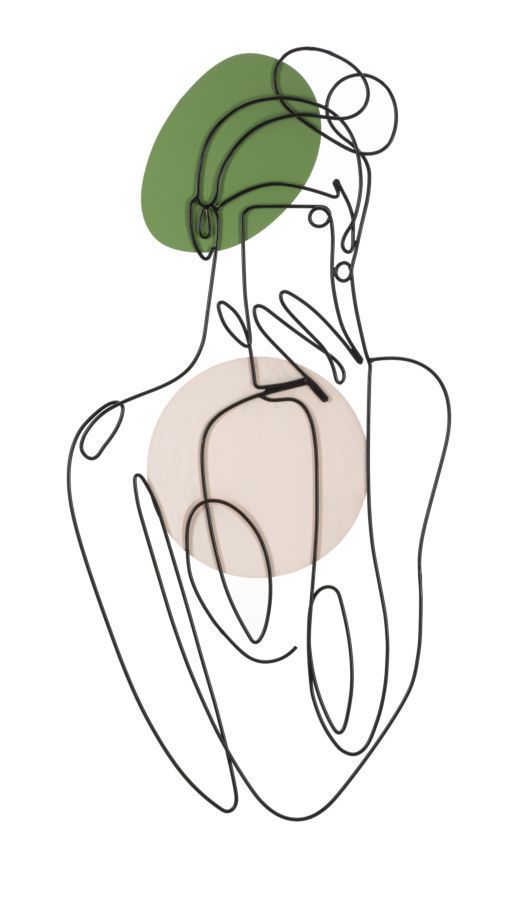 Panneau mural lady color 40 x 1,3 x 80 cm - Photo n°1