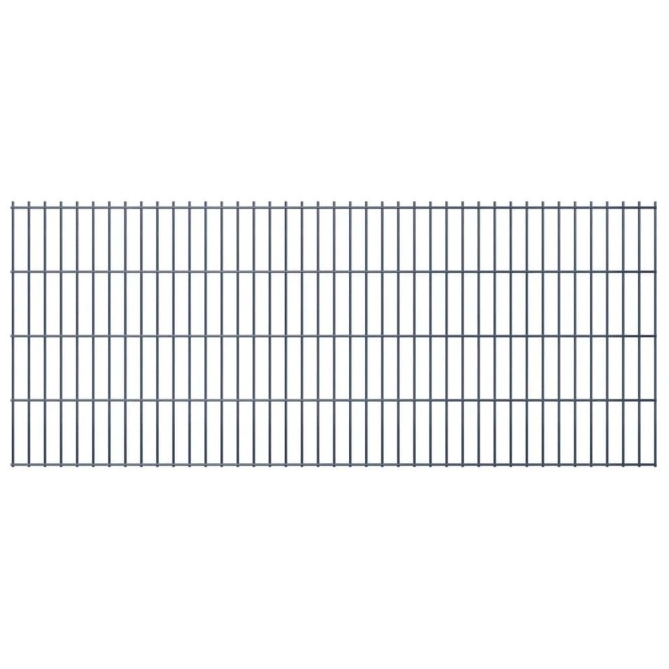 Panneaux de clôture de jardin 2D 2,008x0,83 m 28 m total Gris - Photo n°1