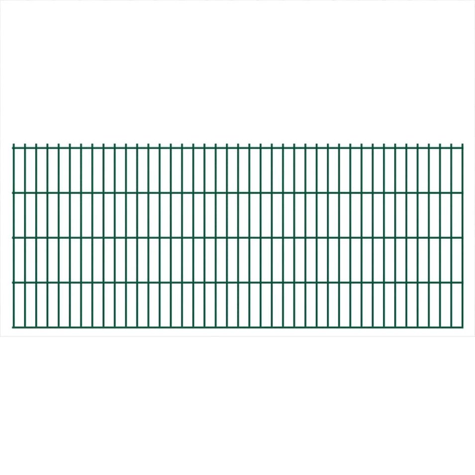 Panneaux de clôture de jardin 2D 2,008x0,83 m 42 m total Vert - Photo n°1