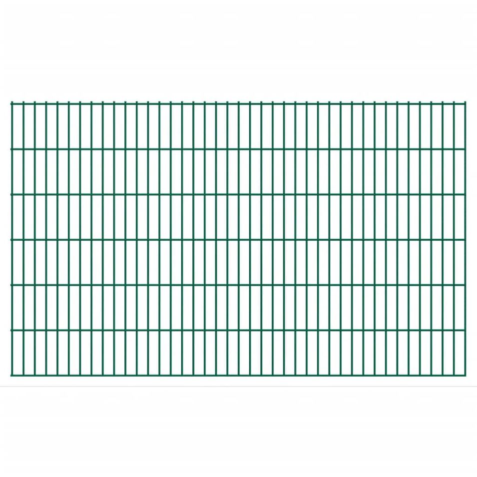Panneaux de clôture de jardin 2D 2,008x1,23 m 32 m total Vert - Photo n°1