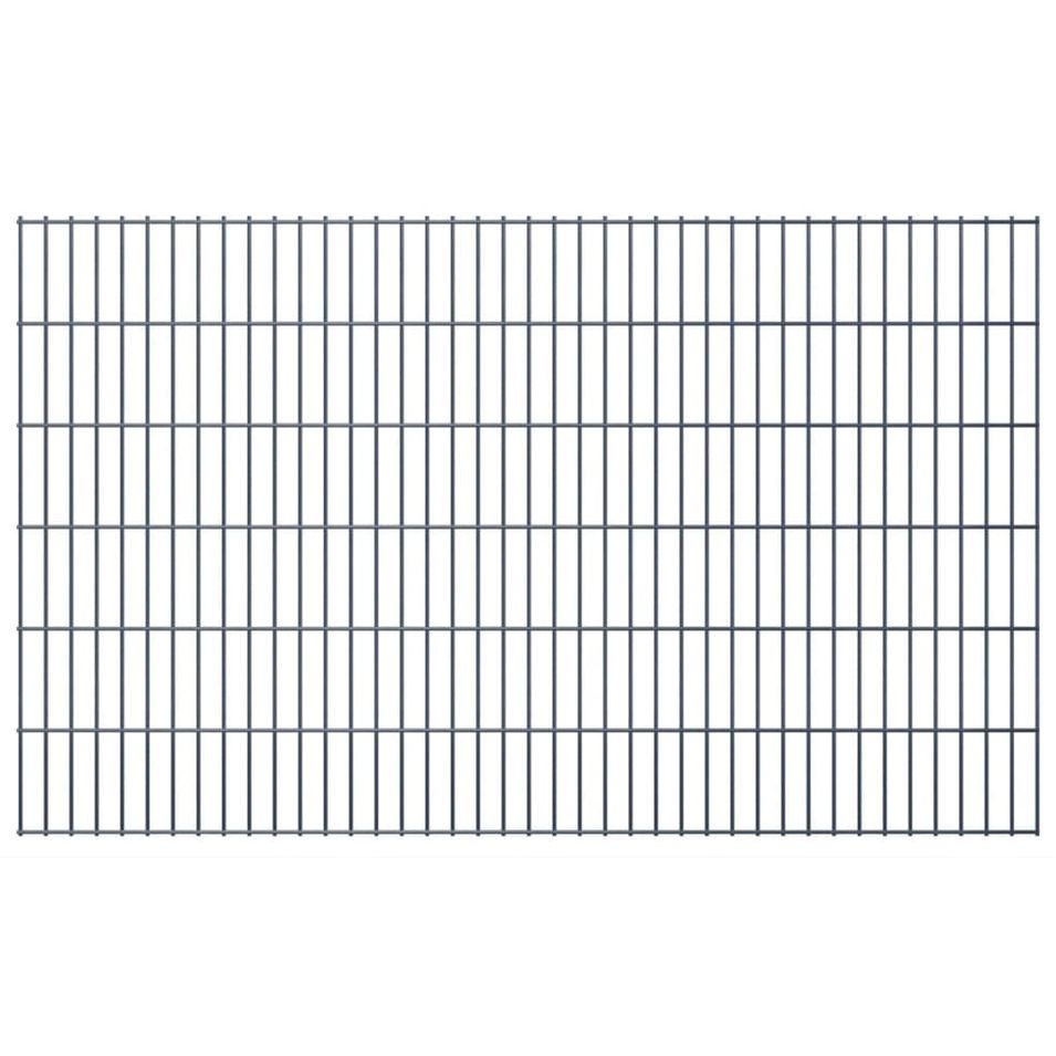 Panneaux de clôture de jardin 2D 2,008x1,23 m 40 m total Gris - Photo n°1