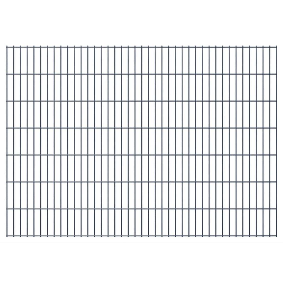 Panneaux de clôture de jardin 2D 2,008x1,43 m 18 m total Gris - Photo n°1