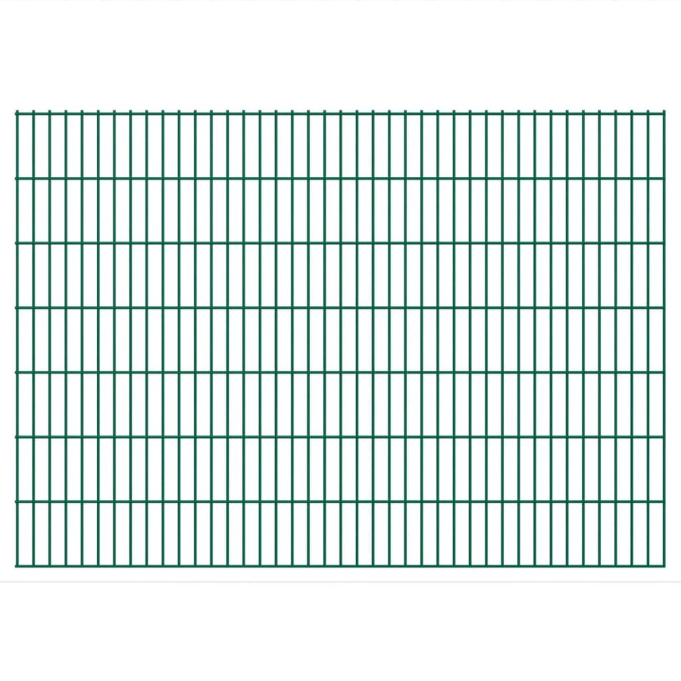 Panneaux de clôture de jardin 2D 2,008x1,43 m 24 m total Vert - Photo n°1