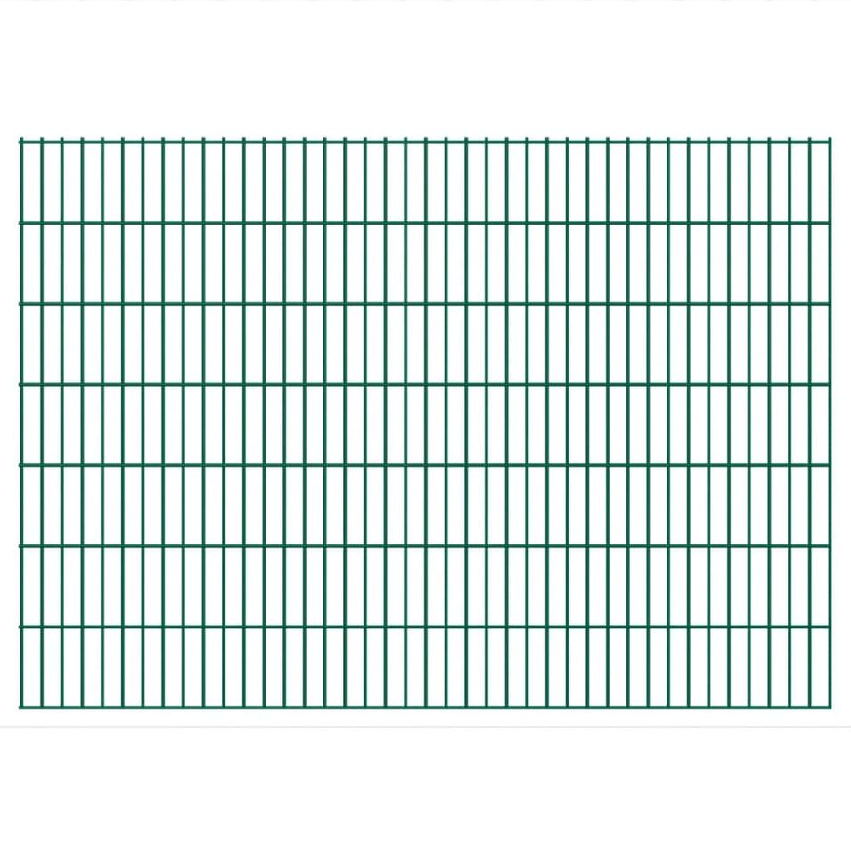 Panneaux de clôture de jardin 2D 2,008x1,43 m 8 m total Vert - Photo n°1