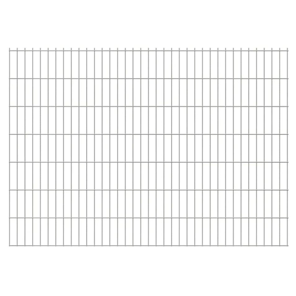 Panneaux de clôture de jardin 2D 2,008x1,43m 20 m total Argenté - Photo n°1