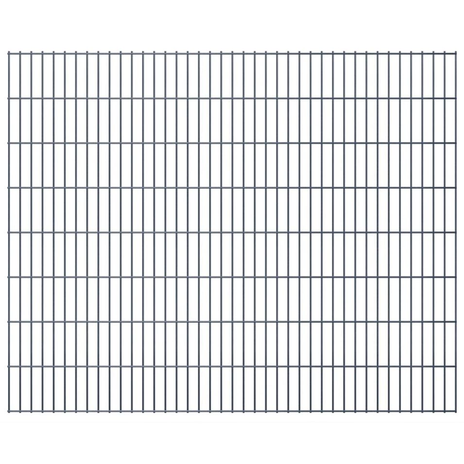 Panneaux de clôture de jardin 2D 2,008x1,63 m 34 m total Gris - Photo n°1