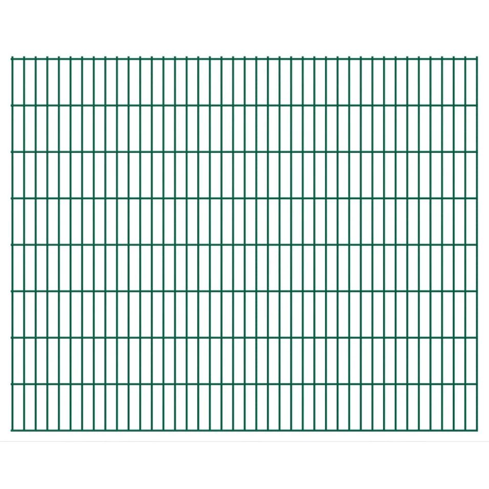 Panneaux de clôture de jardin 2D 2,008x1,63 m 8 m total Vert - Photo n°1