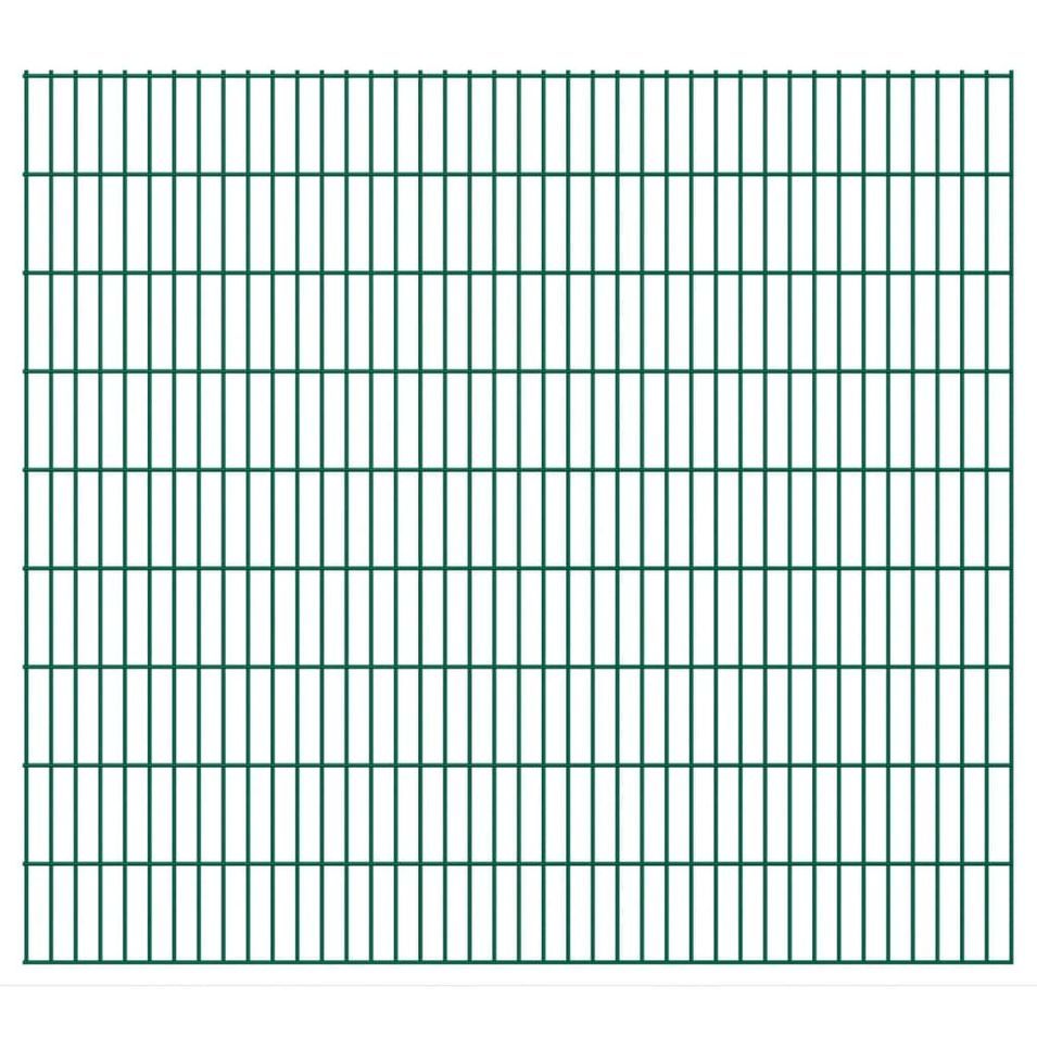 Panneaux de clôture de jardin 2D 2,008x1,83 m 22 m total Vert - Photo n°1