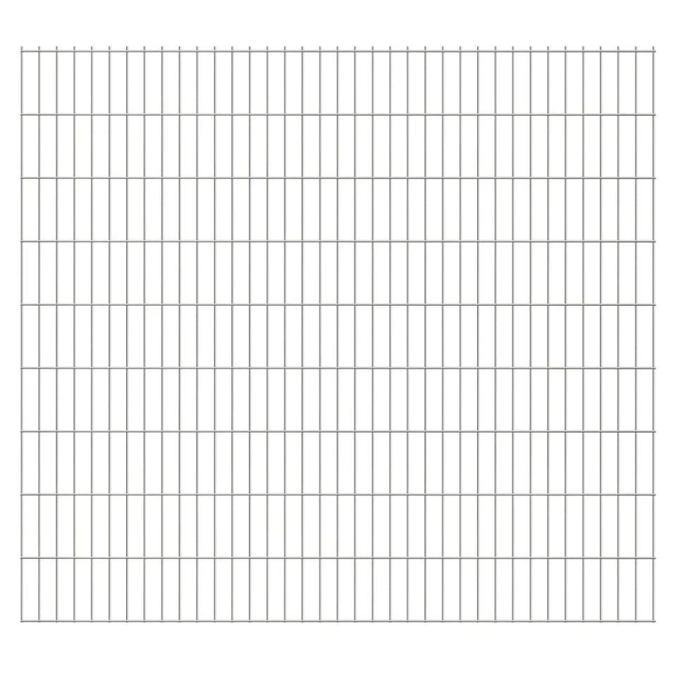 Panneaux de clôture de jardin 2D 2,008x1,83m 16 m total Argenté - Photo n°1