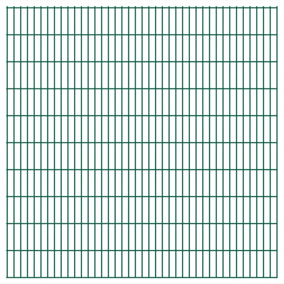 Panneaux de clôture de jardin 2D 2,008x2,03 m 50 m total Vert - Photo n°1