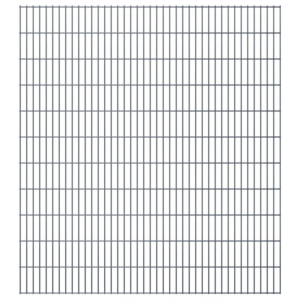 Panneaux de clôture de jardin 2D 2,008x2,23 m 10 m total Gris - Photo n°1