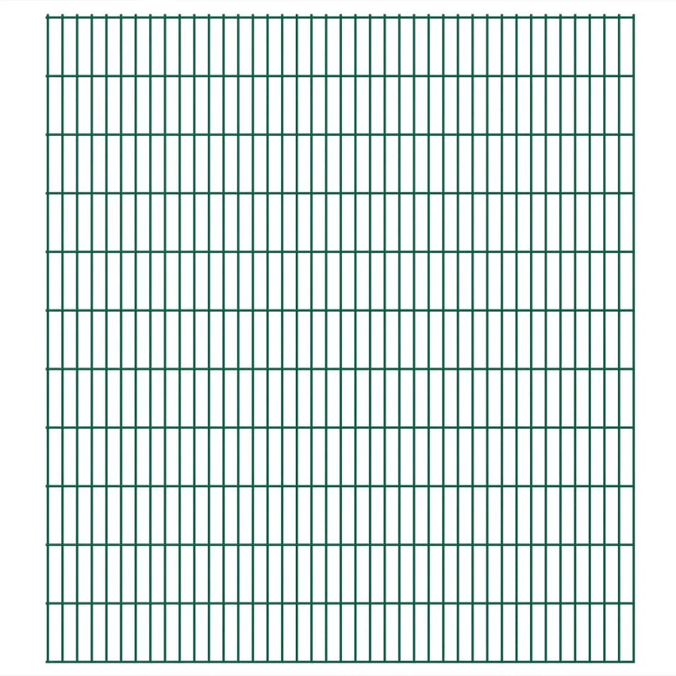 Panneaux de clôture de jardin 2D 2,008x2,23 m 16 m total Vert - Photo n°1